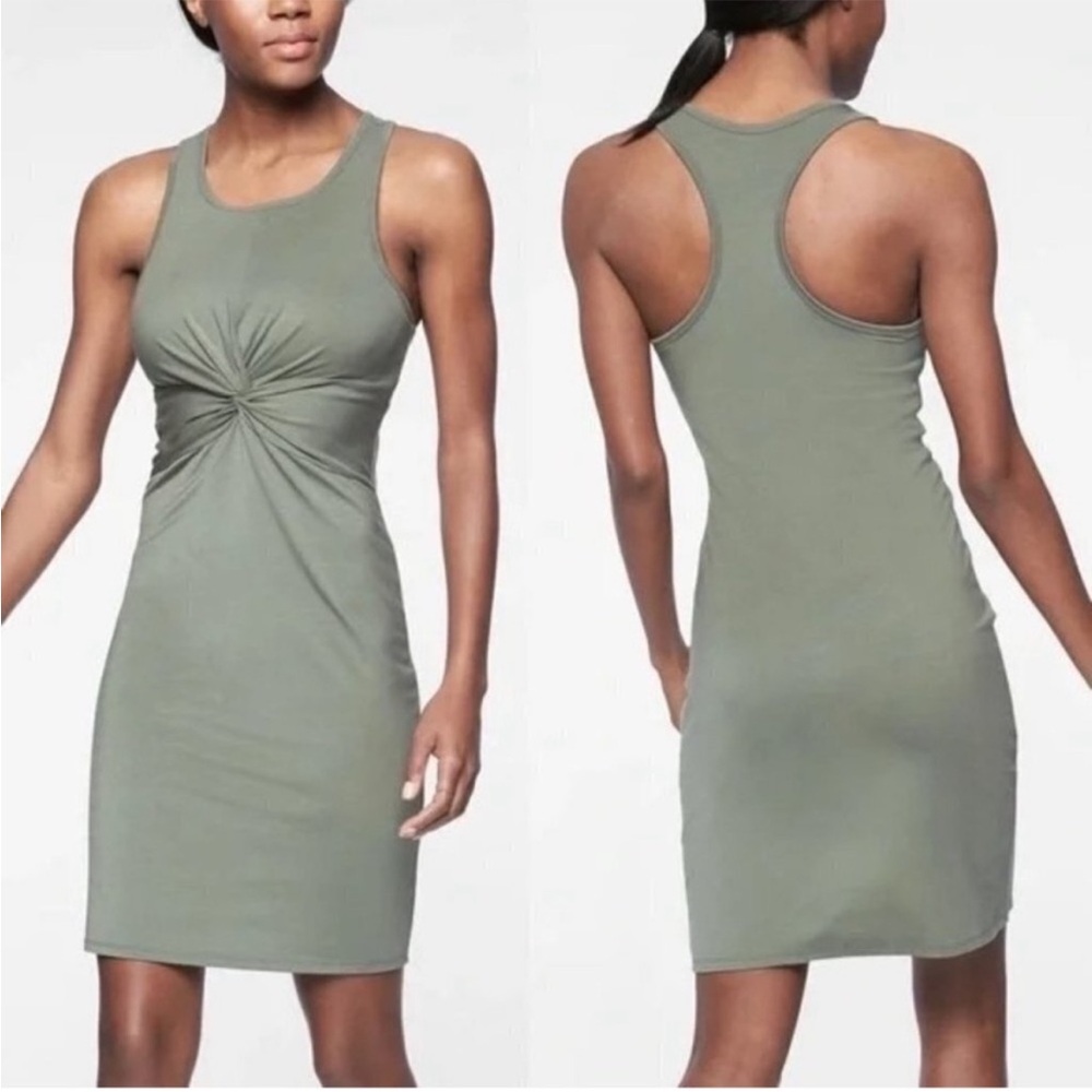 Athleta Barre Bralette Dress in Sage, size XS